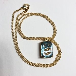Vintage 50s Pisces Zodiac Necklace